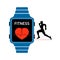 Smart watch vector icon for active people while doing sports