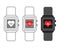 Smart watch wearable technology heart cardiology.Heart rate.