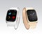 Smart watches on gray background