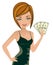 Smart Woman Holding Money