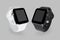 Smart wrist watch white and black colors mock up isolated