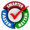 Smarter Faster Better Words Perfect Choice Check Mark Circle