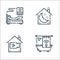 smarthome line icons. linear set. quality vector line set such as bathroom, live, sleep mode