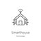 smarthouse icon vector from technology collection. Thin line smarthouse outline icon vector illustration. Outline, thin line