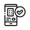 Smartphone Application Vector Thin Line Sign Icon