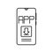 Smartphone arrow application icon. Element of smartphone icon