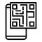 Smartphone barcode icon outline vector. Phone code