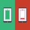 Smartphone battery, flat design,