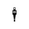 Smartphone Cable Charger Plug, Micro Mini USB. Flat Vector Icon illustration. Simple black symbol on white background. Smartphone
