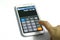 Smartphone calculator function with hand