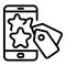 Smartphone campaign icon, outline style