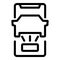 Smartphone car control icon outline vector. Mobile parking