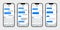 Smartphone chatting interface. SMS chat composer. Sms template bubbles for compose dialogues. Phone chatting sms template bubbles