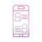Smartphone chatting , phone gradient icon