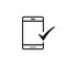 Smartphone Check line icon. linear style sign for mobile concept and web design. Phone check mark outline vector icon. Symbol,