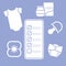 Smartphone with checklist newborn baby accessories