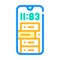 smartphone clock color icon vector illustration