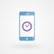 Smartphone and clock. Concept of time, productivity. Vector illustration, flat design