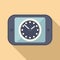 Smartphone clock duration icon flat vector. Plan period