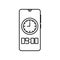 Smartphone clock time icon. Element of smartphone icon