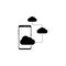 smartphone, cloud vector icon for websites and mobile minimalistic flat design