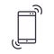 Smartphone connection internet device technology thin line style design icon