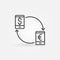 Smartphone currency converter icon