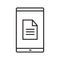 Smartphone document linear icon