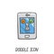 Smartphone doodle icon. Vector illustration.