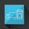 Smartphone e-commerce basket bag shop delivery icon