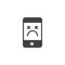 Smartphone error vector icon