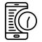 Smartphone estimator icon, outline style