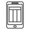 Smartphone estimator icon, outline style