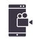 Smartphone film video device technology silhouette style design icon