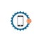 smartphone gear  logo icon vector illustration design