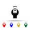 Smartphone, gear, wrench multi color style icon. Simple glyph, flat vector of mobile concept icons for ui and ux, website or