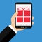 Smartphone: Gift - Flat Design