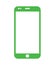 Smartphone green outline