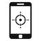 Smartphone gyroscope icon simple vector. Phone accelerometer