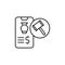 Smartphone, hammer, dollar, vase icon. Simple line, outline vector elements of auction for ui and ux, website or mobile