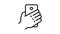 Smartphone hand selfie icon animation