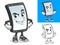 Smartphone with Hands on Hips Cartoon Character Mascot Illustration