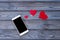 Smartphone, heart shape. I love.