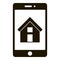 Smartphone house icon, simple style