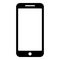 Smartphone icon black color vector illustration flat style image