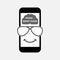 Smartphone icon_man with glasses and smile