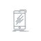 smartphone icon vector from d printing and communication concept. Thin line illustration of smartphone editable stroke. smartphone