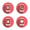 Smartphone icons. Shield protection, repair, bug