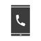 Smartphone incoming call glyph icon