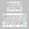 Smartphone keyboard. Vector template